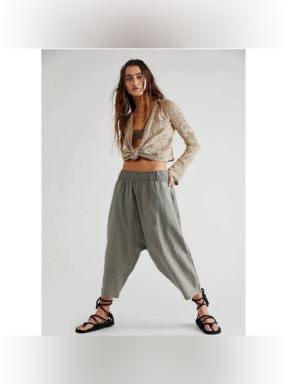 Nicholas K  Weekend Short Free People Natural Tan Linen - XS - NWT